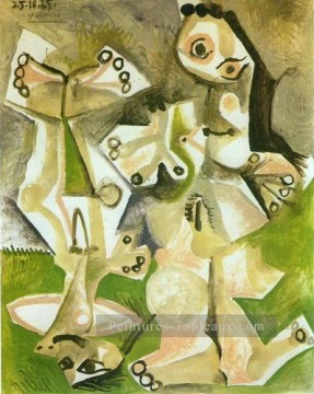 Man et Femme nus 1965 cubism Pablo Picasso Peinture à l'huile